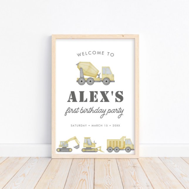 Póster Camiones de construcción Vehículos niños Primer cu (Subido por el creador)