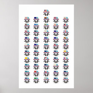 Póster Camiones de correo de Estados Unidos