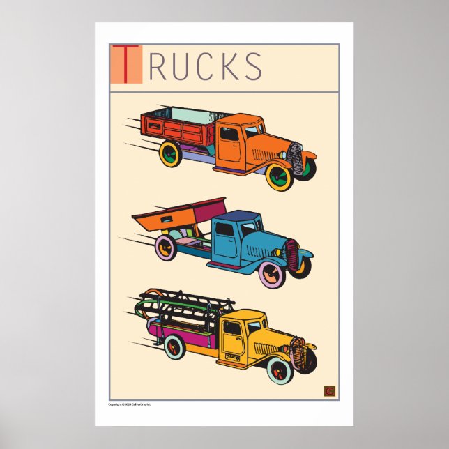 Póster Camiones-imprentas/Poster (Frente)