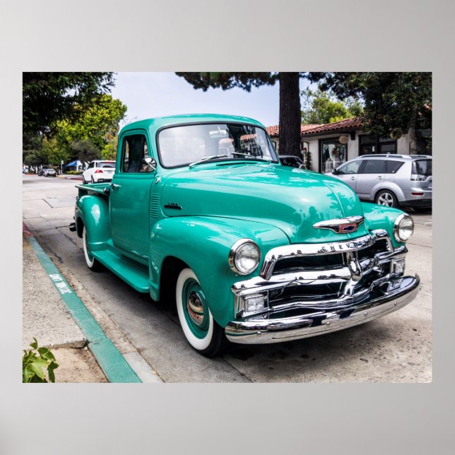 Póster camioneta estadounidense vintage (Frente)