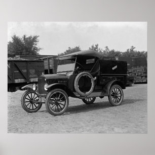 Póster Camioneta Ford Modelo T, 1925. Foto antigua