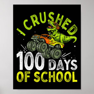Póster Camioneta Monstruo Dinosaurio Aplastado 100 Días D
