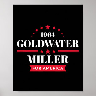 Póster Camisa Byrry Goldwater Republicano Campaña 1964 