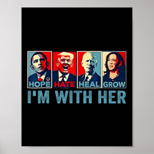 Póster Camisa de 2024 con su presidente de voto Kamala-Ha
