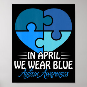 Póster Camisa de Concienciación sobre Autismo En Abril Us