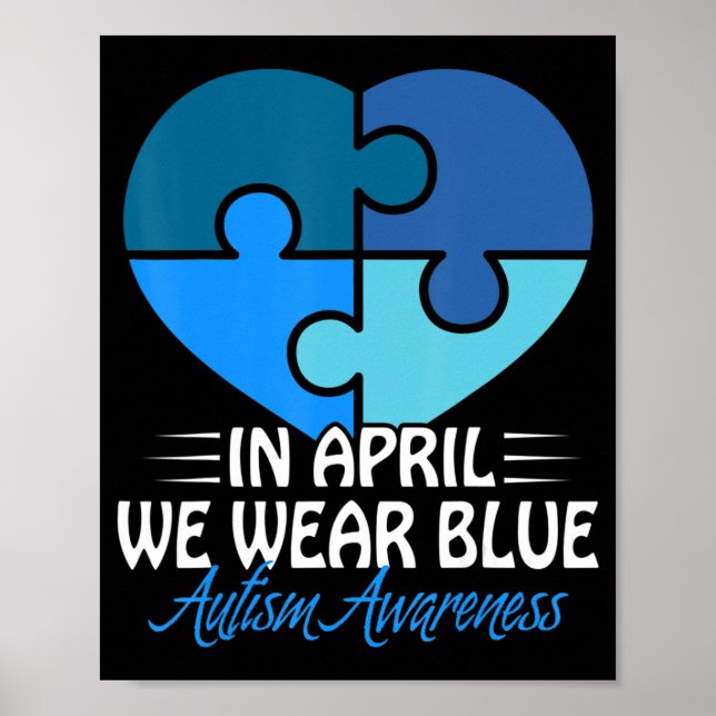 Póster Camisa de Concienciación sobre Autismo En Abril Us (Frente)