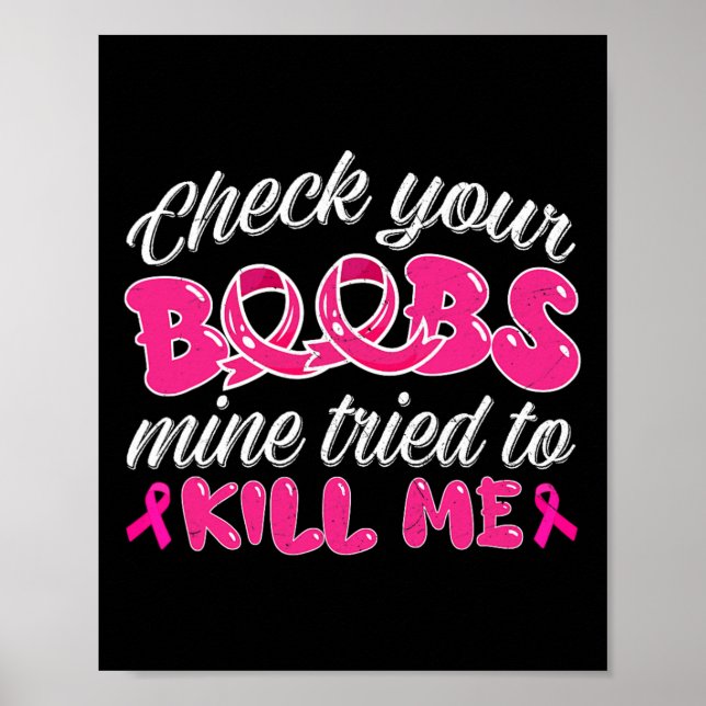 Póster Camisa de Concienciación sobre el Cáncer de Mama C (Frente)