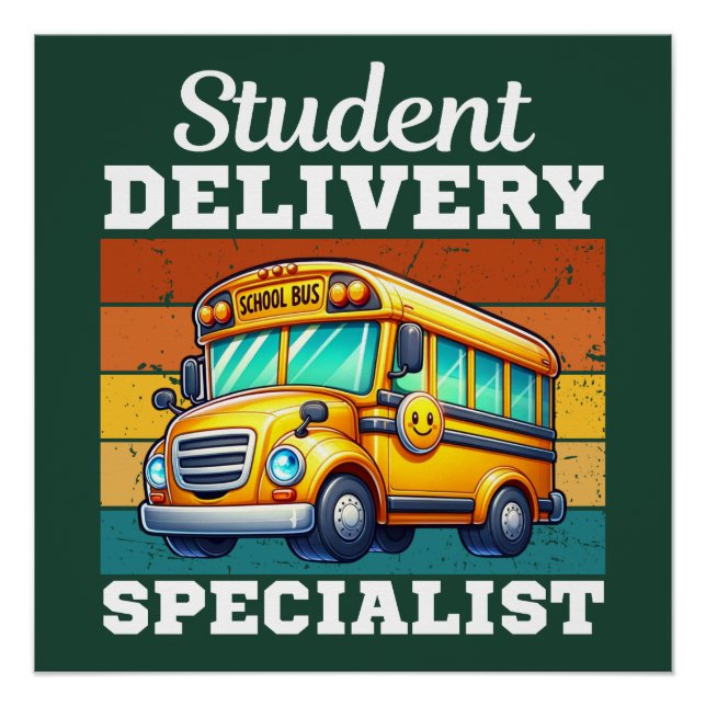 Póster Camisa de conductor de autobús escolar | Divertida (Anverso)