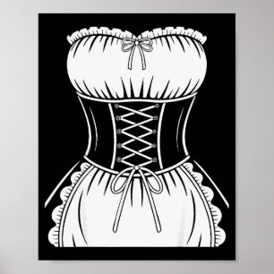 Póster Camisa de criada francesa para hombres y mujeres a