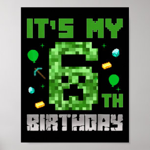 Póster Camisa de cumpleaños es mi video juego de cumpleañ