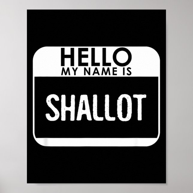 Póster Camisa de disfraz de Shallot Divertida Ropa de Hal (Frente)