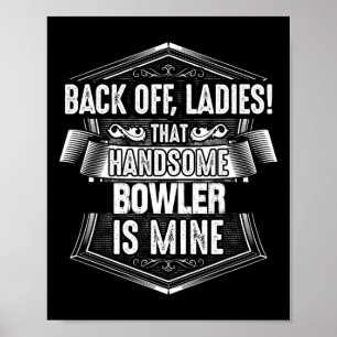 Póster Camisa de esposa de jugador de bolos