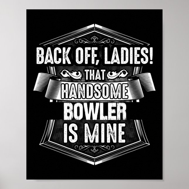 Póster Camisa de esposa de jugador de bolos (Frente)