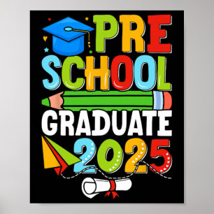 Póster Camisa de Graduación Preescolar 2025 Niños Niños P