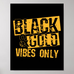 Póster Camisa De Grupo Del Día Del Juego De Oro Negro Par