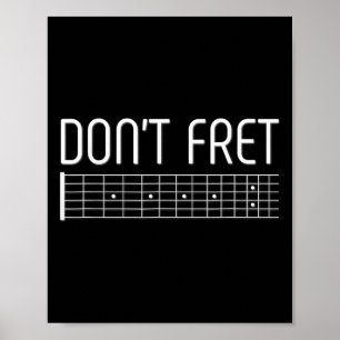 Póster Camisa de guitarra no se asusta