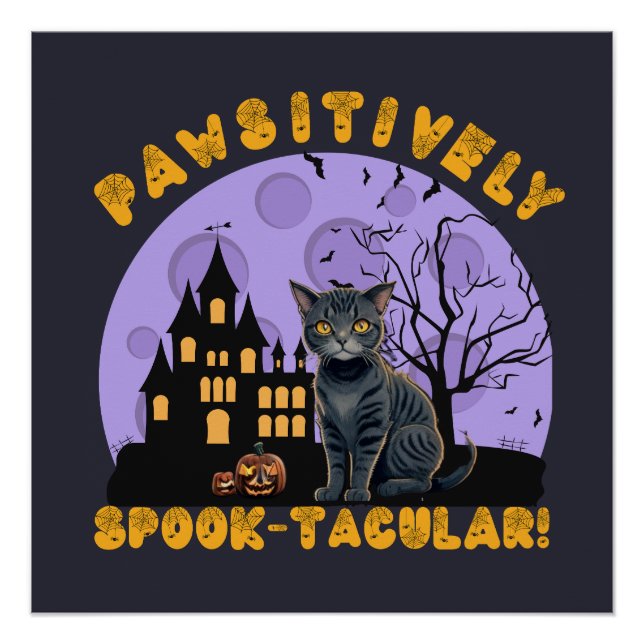 Póster Camisa de Halloween | Camisa de gato negra | Regal (Anverso)