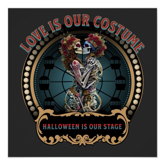 Póster Camisa de Halloween | Dancing Skeleton Tee | Anunc (Anverso)