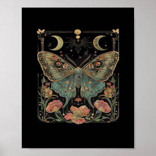 Póster Camisa De La Mota De Whimsigoth, Mariposa Botánica