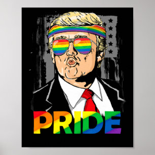 Póster Camisa de mes de orgullo contra homosexual lesbian