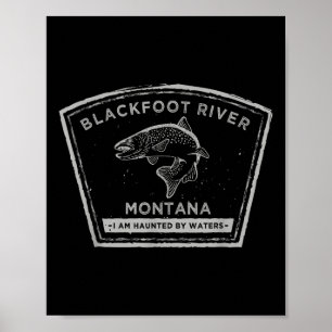 Póster Camisa de pesca con mosca del río Blackfoot Montan