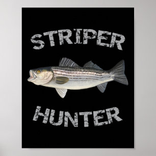 Póster Camisa de pesca Striper Hunter Rayada B Striper