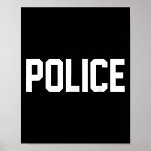 Póster Camisa De Policía Para Oficial De Policía Disfraz 