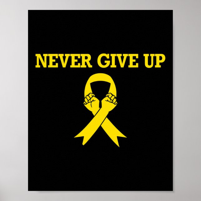 Póster Camisa de sensibilización sobre el cáncer infantil (Frente)