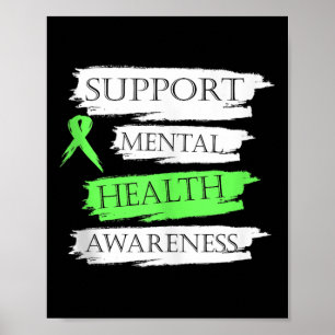 Póster Camisa de sensibilización sobre la salud mental ap