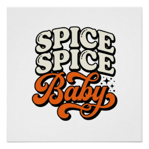 Póster Camisa de tipografía retro vintage Baby Spice Spic