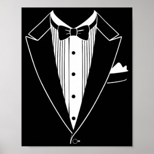 Póster Camisa de traje de esmoquin hombres mujeres niños
