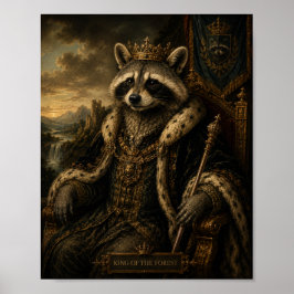 Póster Camisa del Mapache Regio, Rey del Bosque