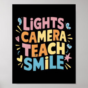 Póster Camisa Divertida de Regreso a Clases Light Camera 