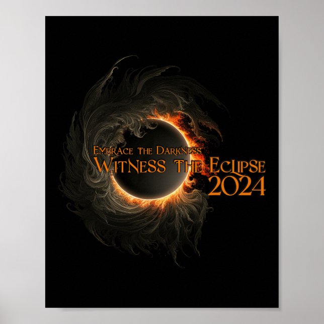 Póster Camisa Eclipse Solar Total Abril 8 Abraza La Oscur (Frente)