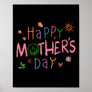 Póster Camisa Feliz Día De La Madre Para Niños Pequeños S