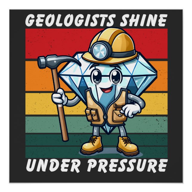 Póster Camisa geóloga | Regalos de estudiantes de geologí (Anverso)