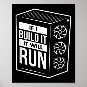 Póster Camisa Graciosa De Pc Builder - Constructor De Com