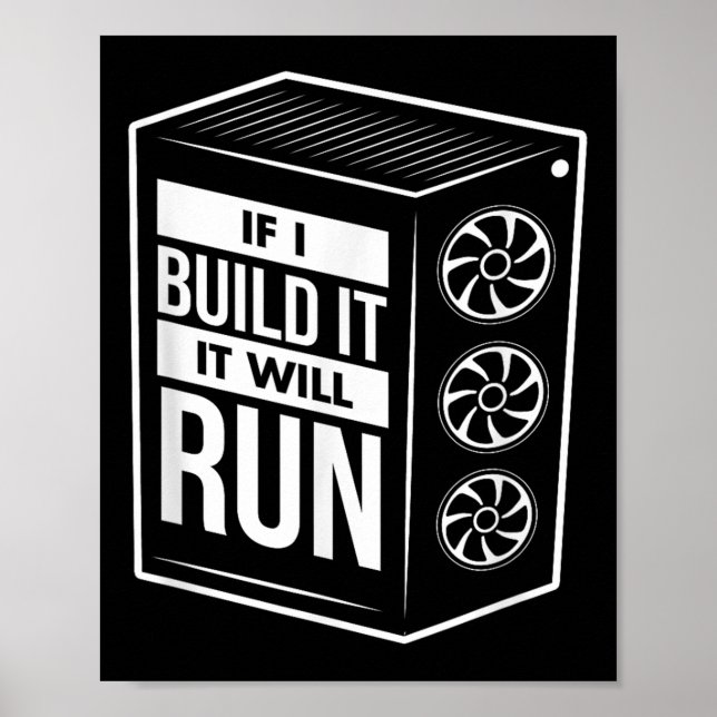 Póster Camisa Graciosa De Pc Builder - Constructor De Com (Frente)
