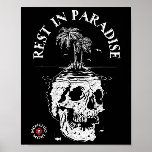Póster Camisa Memento Mori - Descansa En El Paraíso - Lat