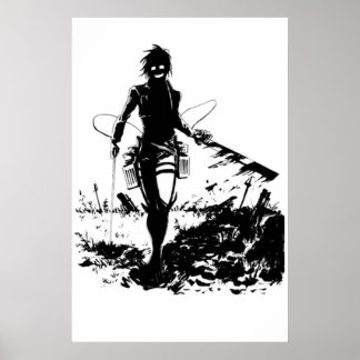 Póster Camisa negra de Hange Zoe