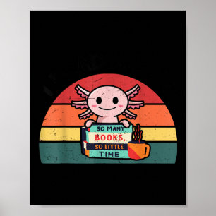 Póster Camisas Axolotl Leer libro Readsolotl Niños Gi
