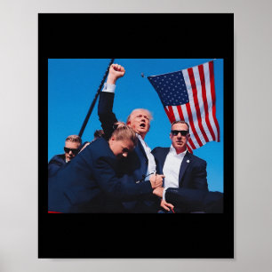 Póster Camisas con disparo Trump Disparan a la camiseta T