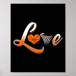 Póster Camisas de amor de baloncesto