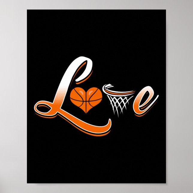 Póster Camisas de amor de baloncesto (Frente)