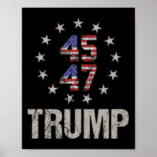 Póster Camisas de Donald Trump 47 Presidente De Estados U
