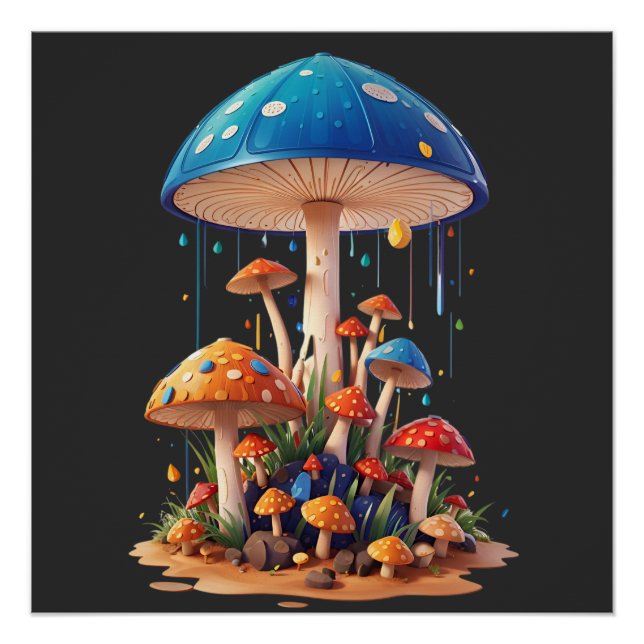 Póster Camisas de hongos estéticos | Mushroom (Anverso)