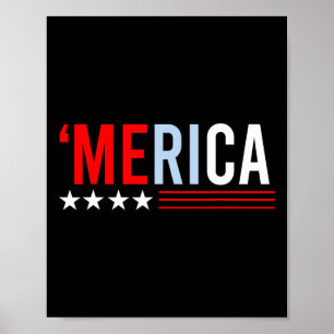 Póster Camisas De Merica Para Hombres Mujeres Niños Chica