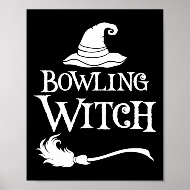 Póster Camisas disfrazadas de Bowling Witch Halloween (Frente)