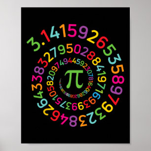 Póster Camisas Espirales Del Día Del Pi 3.14159 Mujeres N