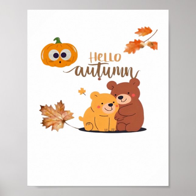 Póster Camisas otoño, camiseta de acción de gracias, romp (Frente)